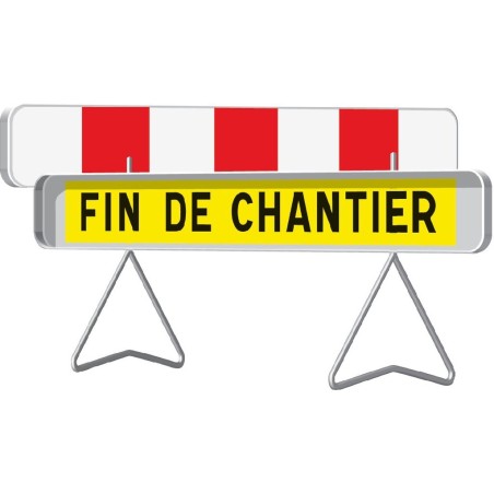 Panneau de signalisation K2 (recto verso) 1400x200 classe 1 avec support - Taliaplast - 526401