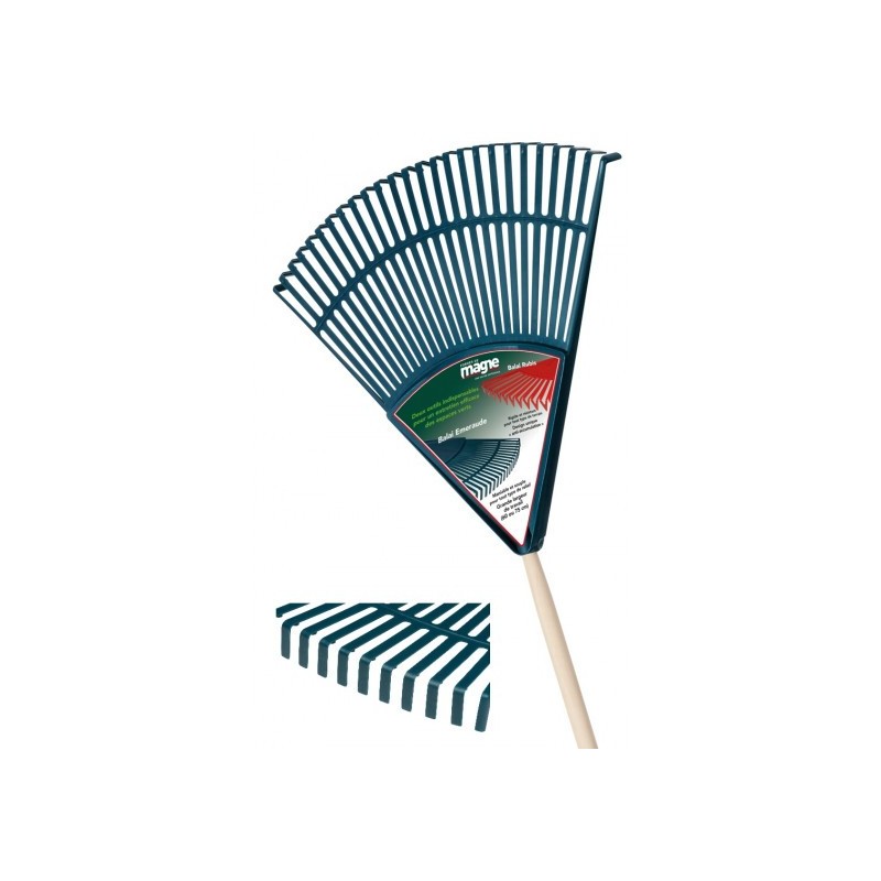 Balai Emeraude 30 dents largeur 75cm Emmanché 150cm - Forges de Magne - 563651