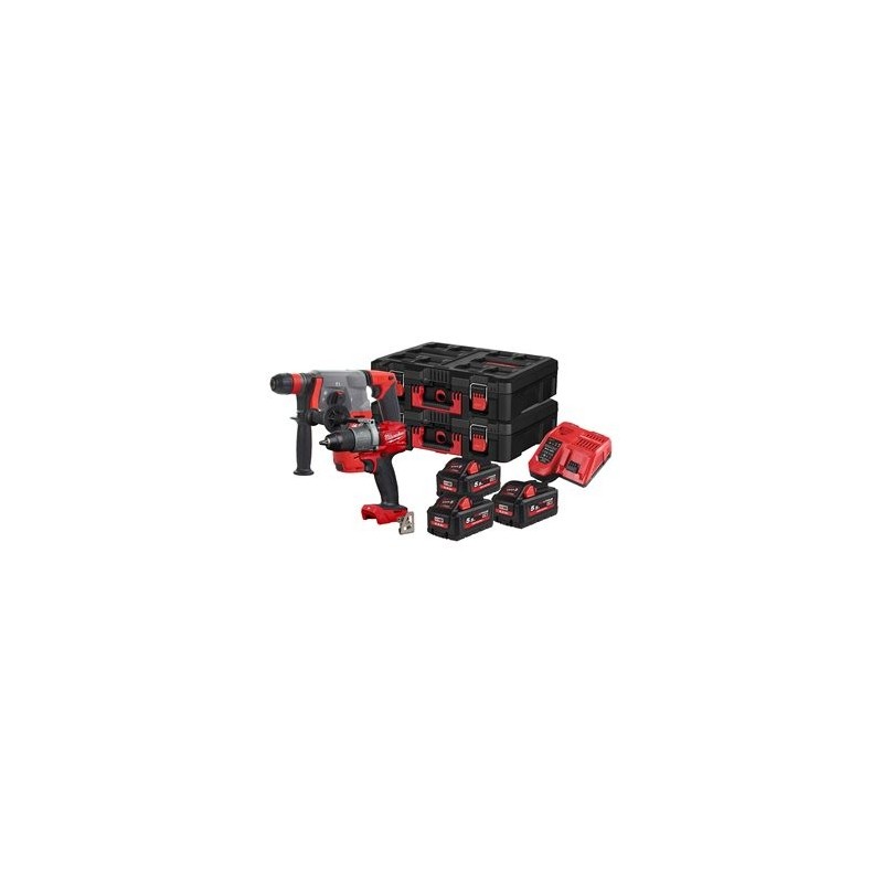 PowerPack 2 outils | Perceuse à percussion M18 FPD2 + 1 Perfo-burineur M18 CHX - MILWAUKEE - M18 FPP2M2-553P