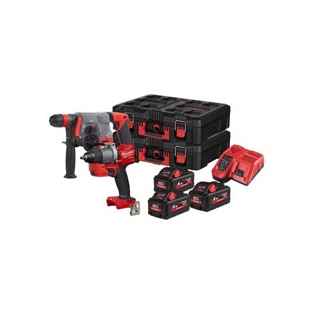 PowerPack 2 outils | Perceuse à percussion M18 FPD2 + 1 Perfo-burineur M18 CHX - MILWAUKEE - M18 FPP2M2-553P