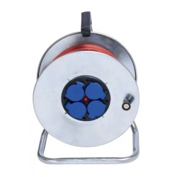 Enrouleur électrique métallique 4 prises - 33m de câble HO7RNF 3G2,5 - Ceba - CYBER33257